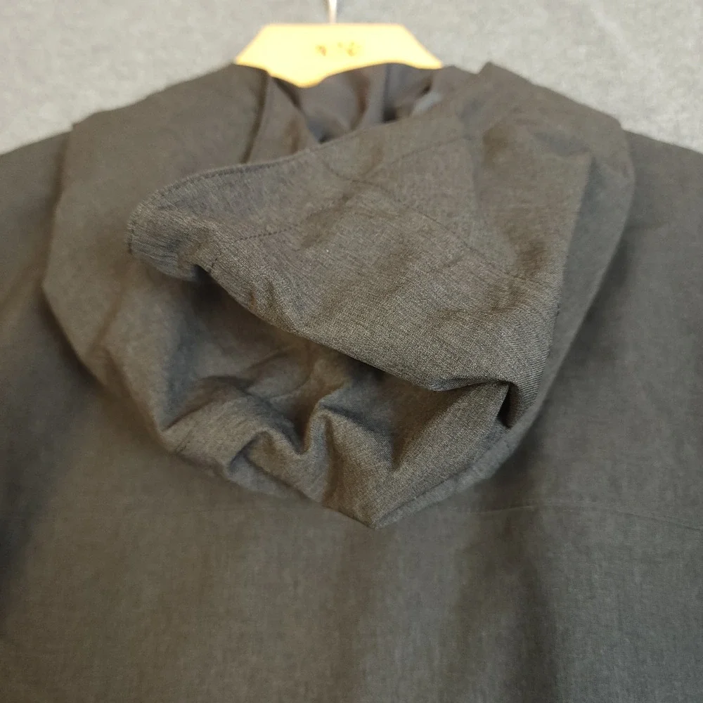 The North Face Dryvent Hooded Jacket Mens Dark Gray Outdoor Water Resistant Tech